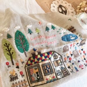 お教室課題の完成と、"刺繍時間は、瞑想やお祈りに似ている…?"の、お話