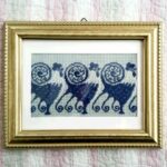 クロスステッチ図案での横糸刺繍作品