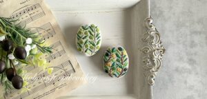 オリーブのウッドブローチが完成しましたః [動画あり]