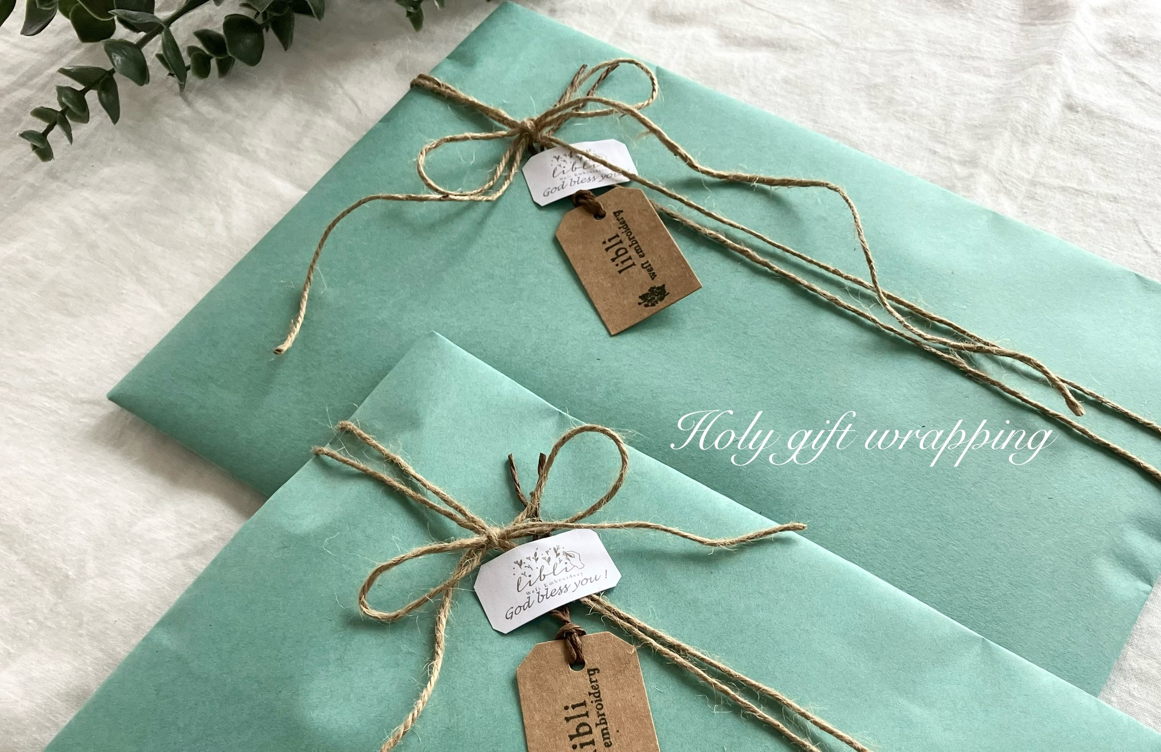 横糸刺繍キットのギフトラッピング