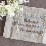 昨年の忘れ物、「鍵」の図案・Glory(栄光),Couarge(勇気),Victory(勝利)とビーズ刺繍。[動画あり]